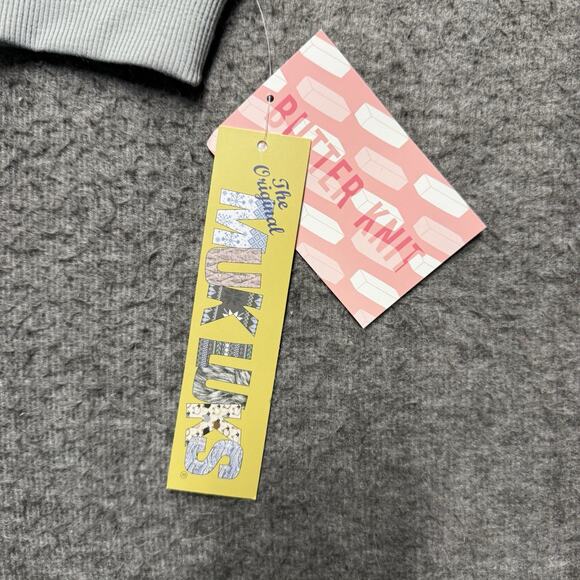 NWT MUK LUKS Butterknit Cardigan Women's Large Gray Lightweight Sweater NEW - Picture 3 of 7